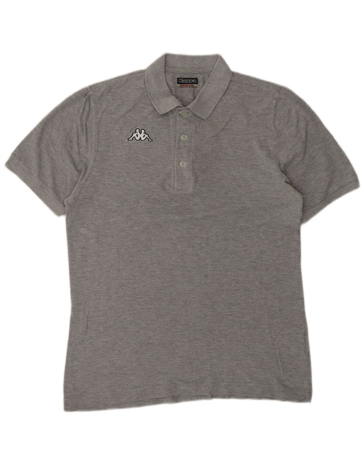 Camisa polo masculina KAPPA algodão cinza médio