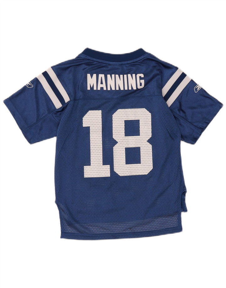Reebok Boys NFL Graphic Jersey Top 5-6 anos médio azul marinho colorblock