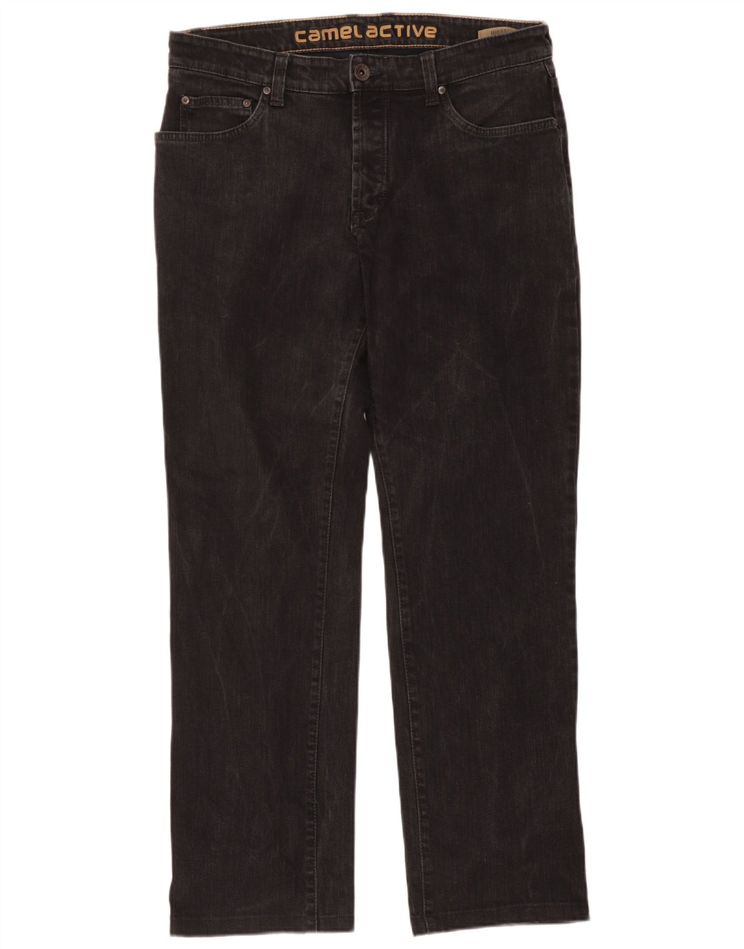 Calça jeans reta masculina Camel Active W36 L34 algodão preto