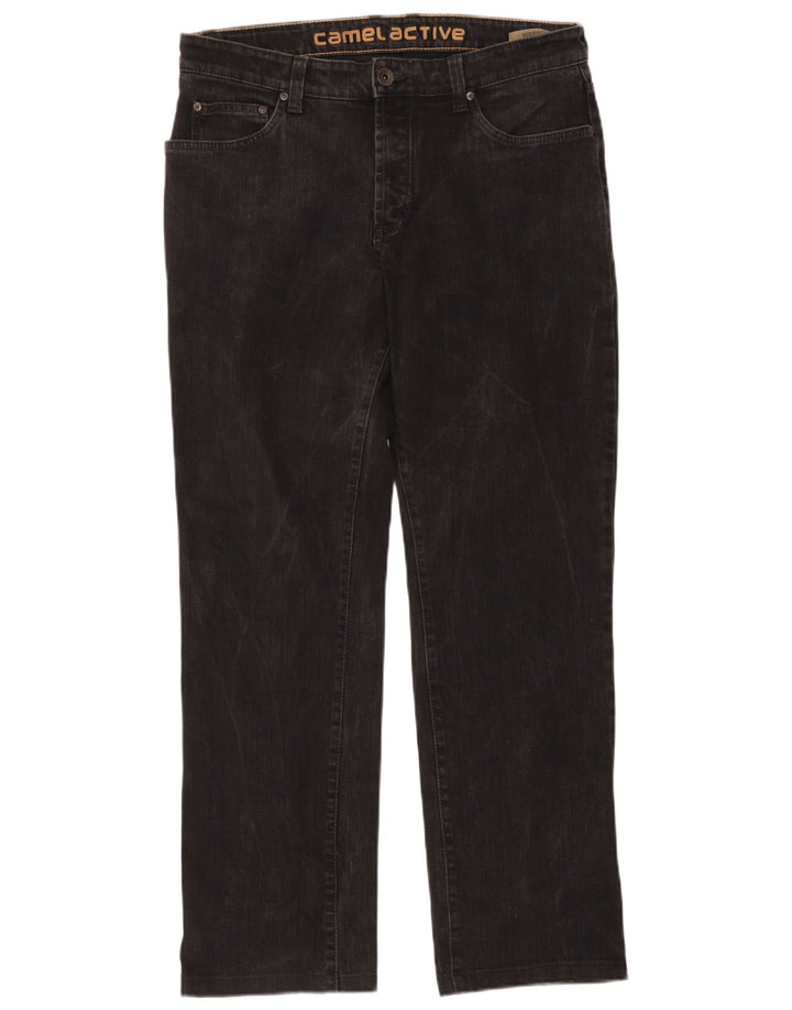 Calça jeans reta masculina Camel Active W36 L34 algodão preto