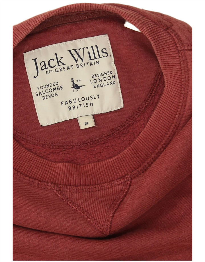 Jack Wills moletom masculino jumper médio algodão borgonha