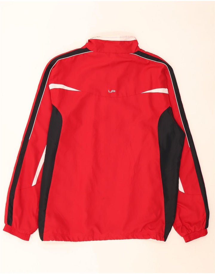 Linea Primero Mens Treino Top Jacket Grande Poliéster Colorblock Vermelho