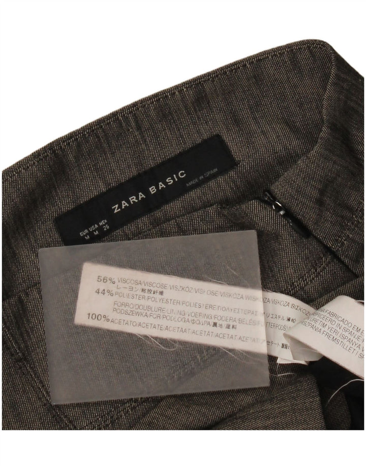 Saia lápis feminina Zara médio W28 viscose cinza