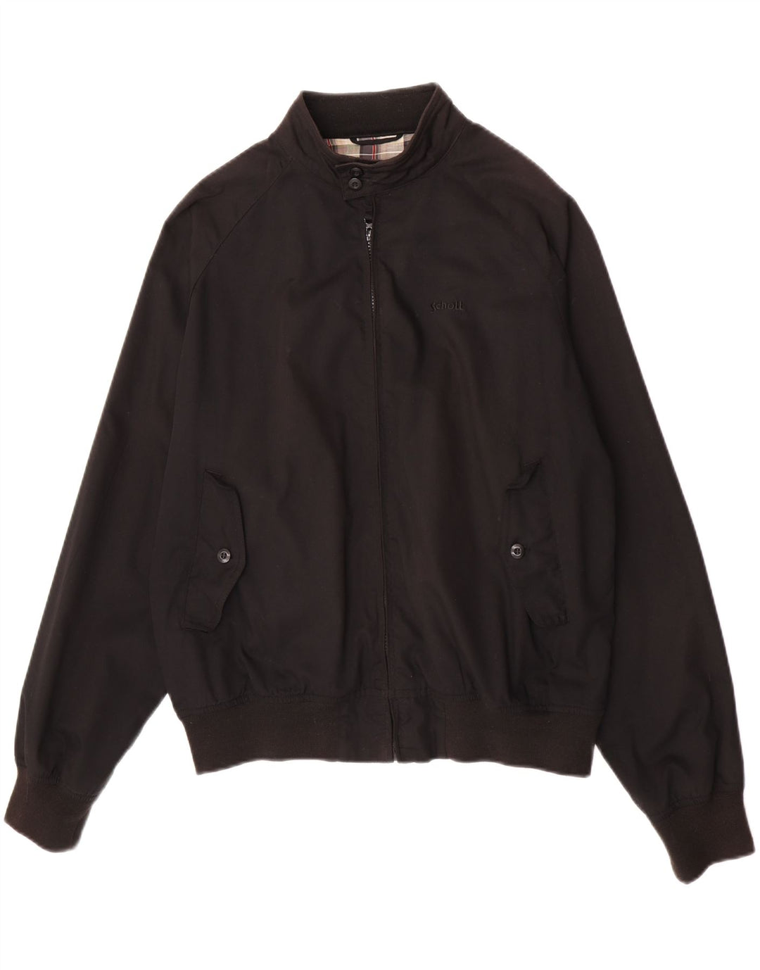 Jaqueta bomber masculina Schott UK 40 grande poliéster preto