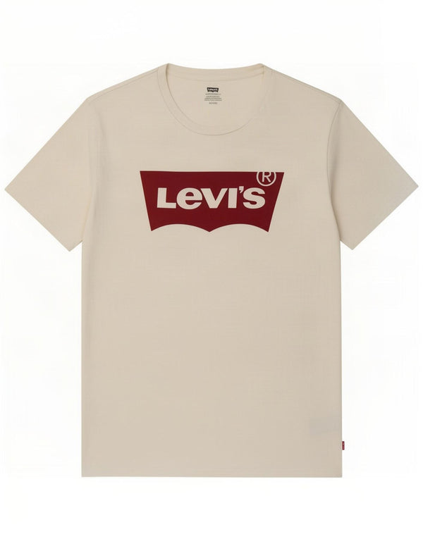 Camiseta gráfica masculina Levi's Top XL algodão branco