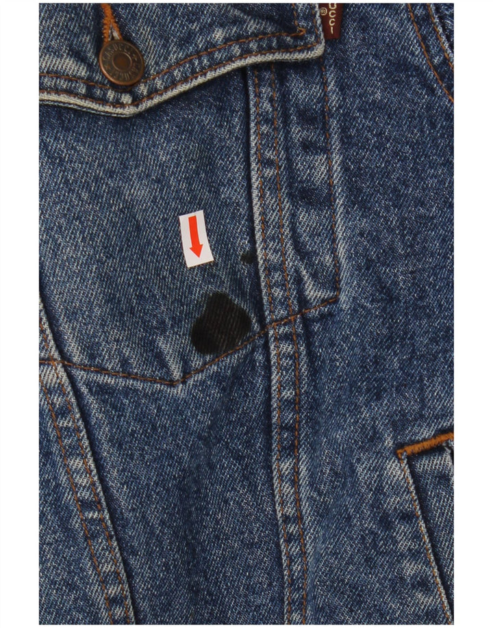 Jaqueta jeans masculina CASUCCI Sherpa Reino Unido 38 algodão azul médio