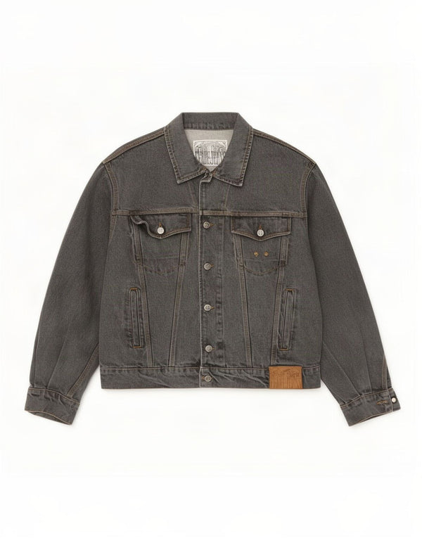 Jaqueta jeans masculina Ferre UK 40 grande cinza