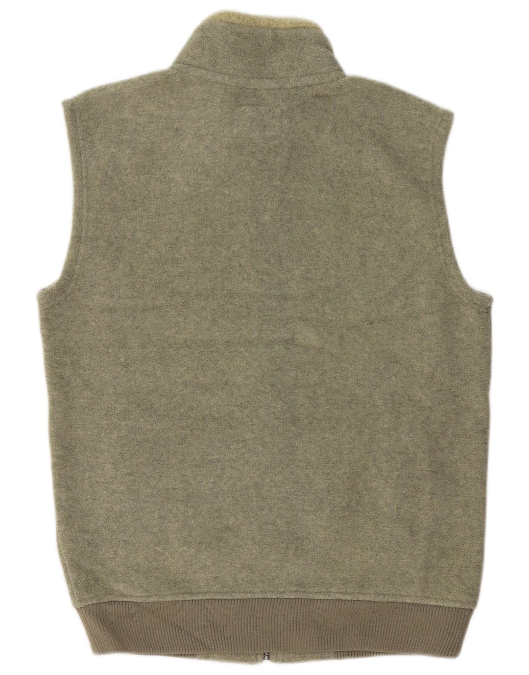 Jaqueta masculina de treino sem mangas Marks & Spencer, poliéster cáqui médio