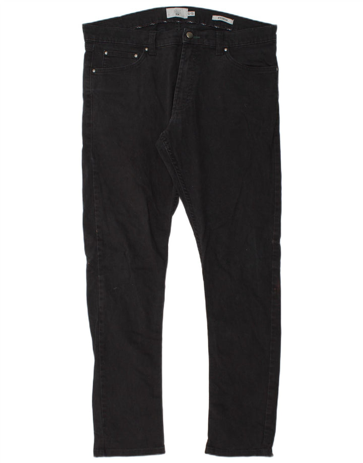 Marks & Spencer Mens Jeans Slim W36 L33 Algodão Preto