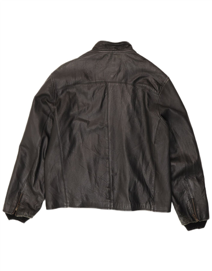 Jaqueta de couro masculina Conbipel IT 52 grande couro preto