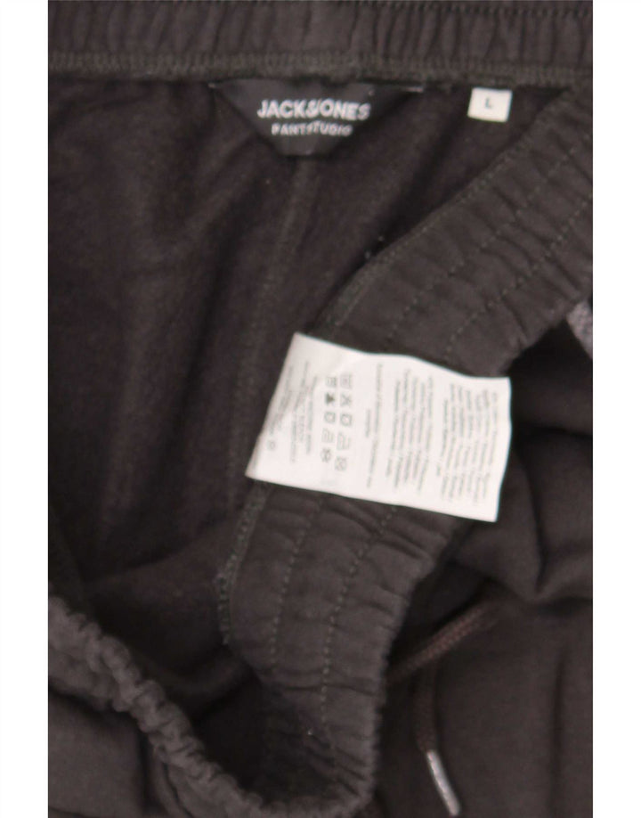 Shorts esportivos masculinos Jack & Jones grandes de algodão preto