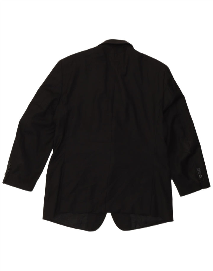 Jaqueta Blazer Masculina Calvin Klein Slim Fit de 2 Botões Reino Unido 44 2XL Lã Preta