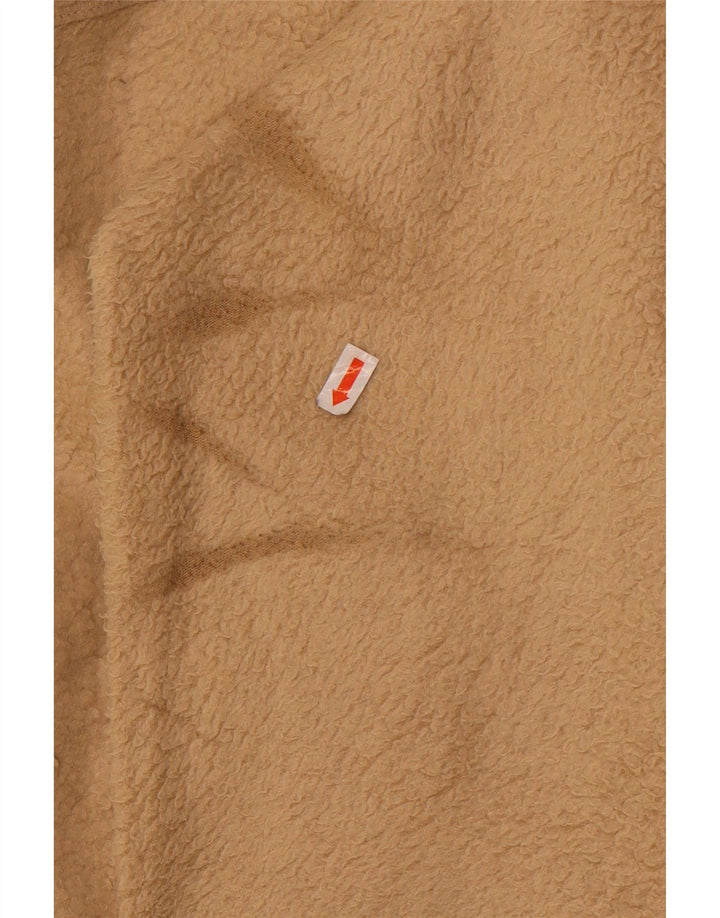 Jaqueta masculina Fila Fleece UK 36 poliéster colorblock bege pequeno