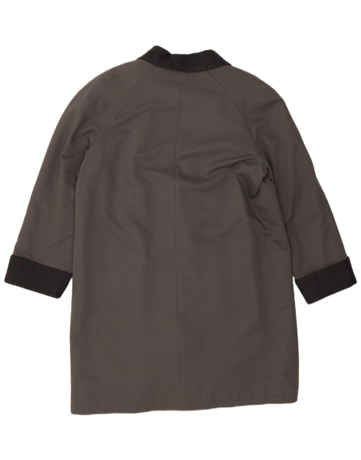 Sobretudo feminino VINTAGE oversized EU 40 lã cinza médio