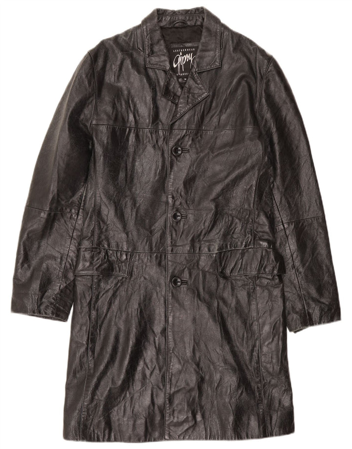 Casaco de couro masculino Gipsy UK 38 couro preto médio