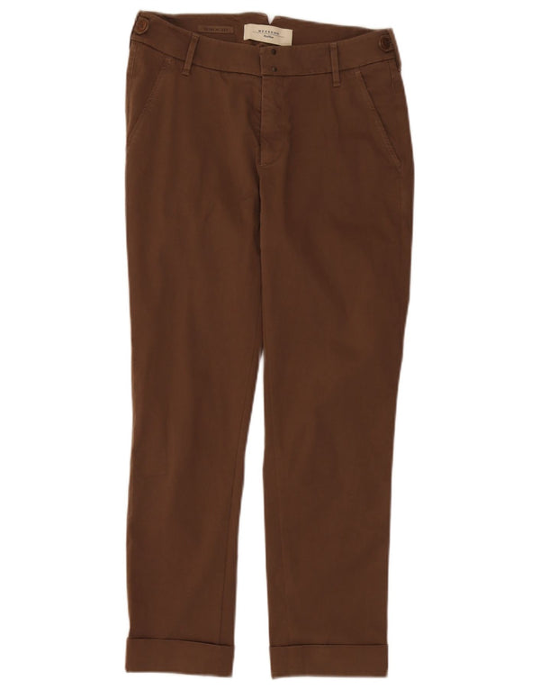 Calça Chino Max Mara Feminina Weekend Cintura Baixa Slim Reino Unido 4 XS W28 L26 Marrom