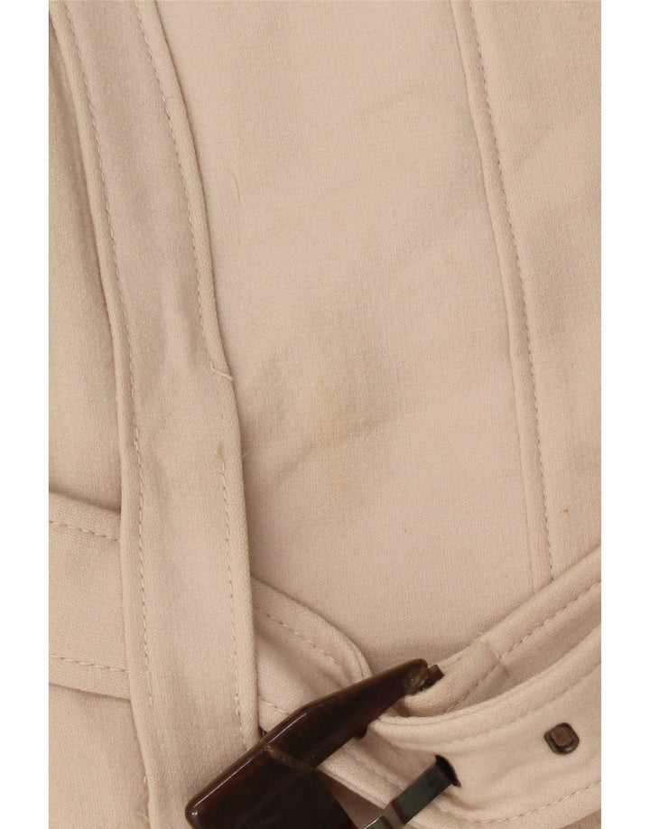 Sobretudo feminino Zara UK 12 lã bege médio