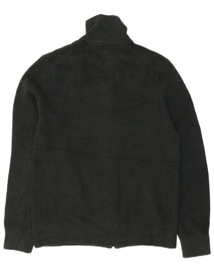 Suéter cardigã masculino Marks & Spencer algodão verde médio