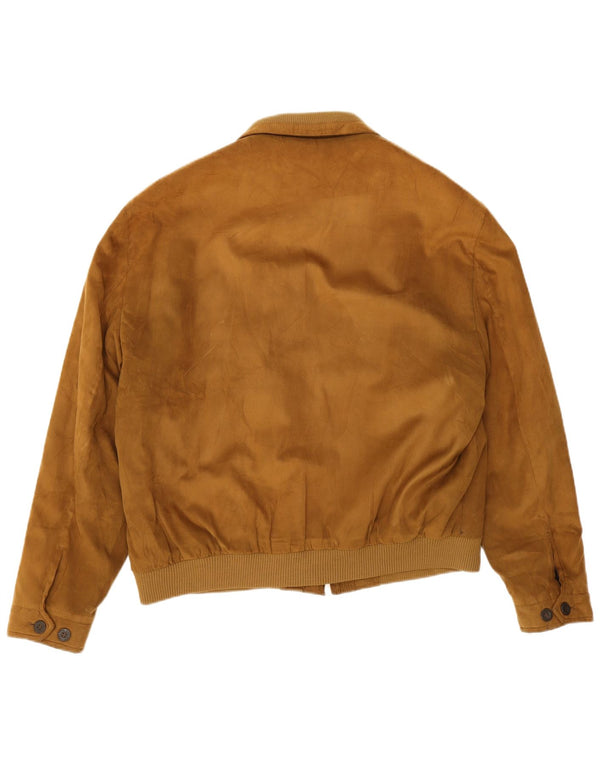 Jaqueta bomber masculina Pierre Cardin UK 42 XL poliéster bege