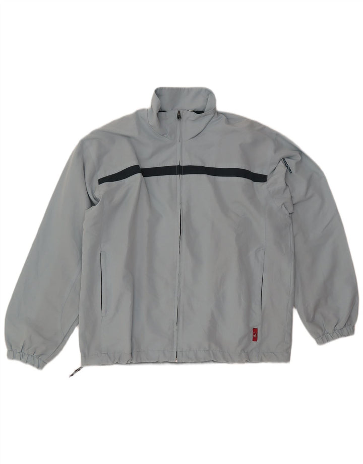 Diadora Mens Tracksuit Top Jacket Medium Blue Colourblock Poliéster