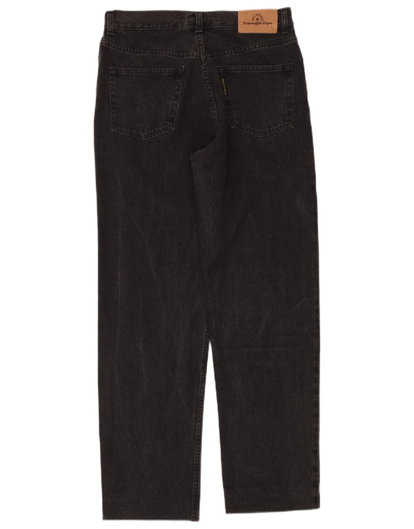 Ermenegildo Zegna Jeans reto masculino W35 L32 algodão preto