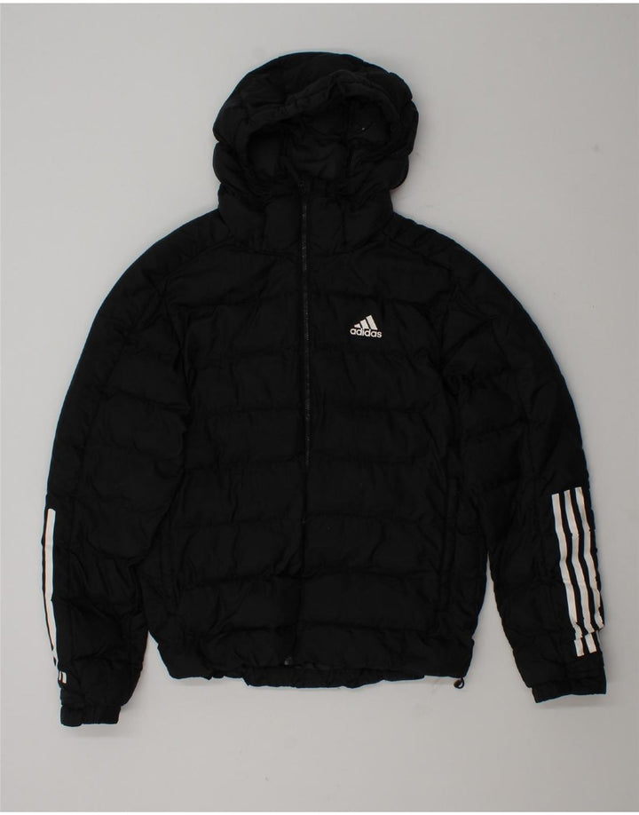 Adidas Mens Jaqueta Acolchoada Com Capuz UK 36 Pequeno Poliéster Preto