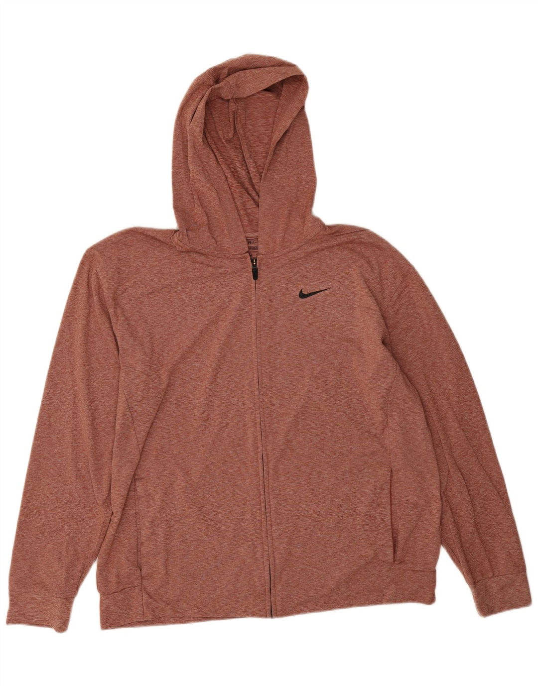 Suéter masculino Nike Dri Fit Standard Zip com capuz grande poliéster vermelho manchado