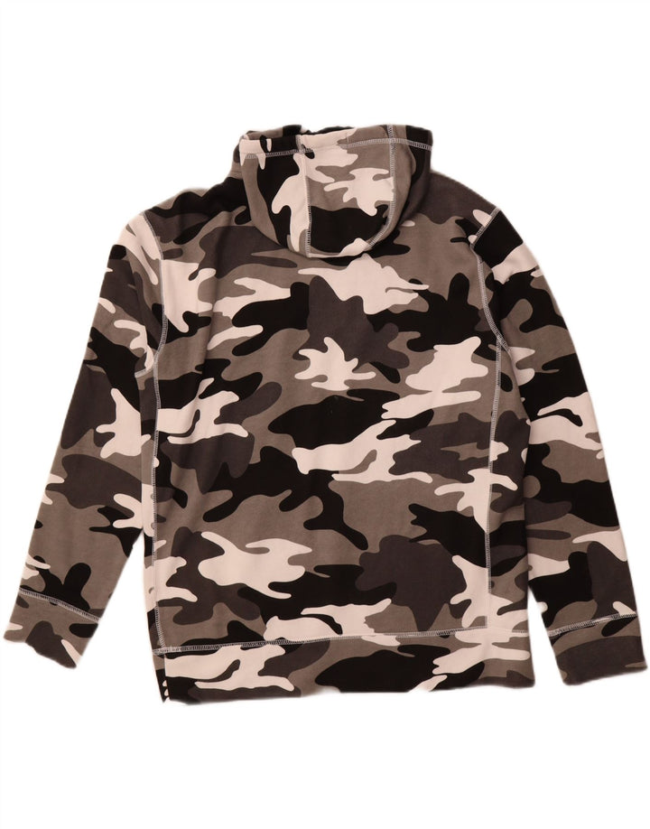 HOLLISTER moletom com capuz masculino grande algodão camuflado cinza