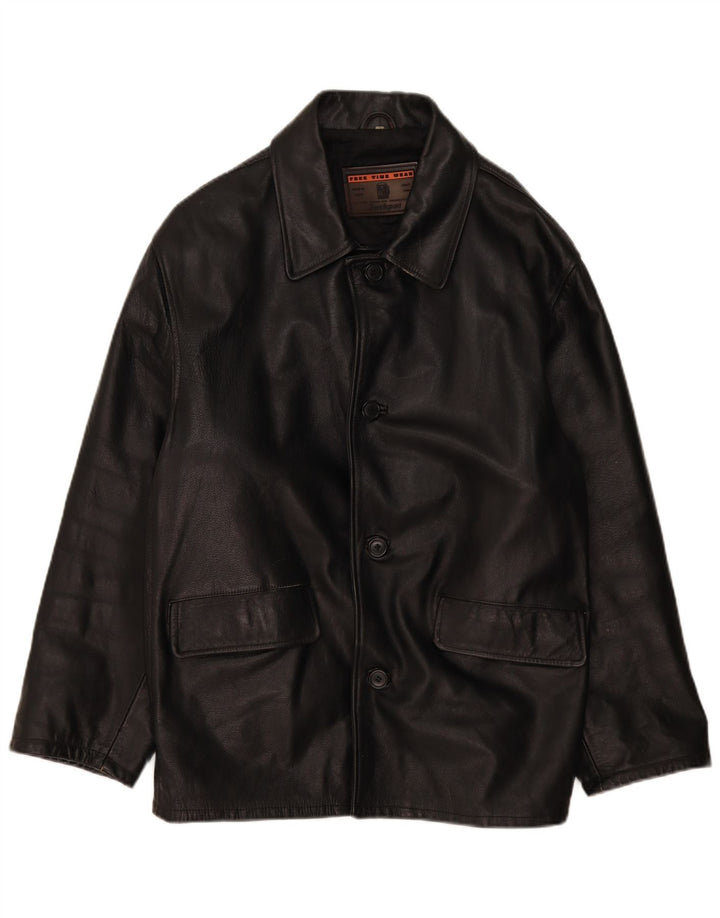 Jaqueta de couro masculina Jackpot UK 40 grande couro preto