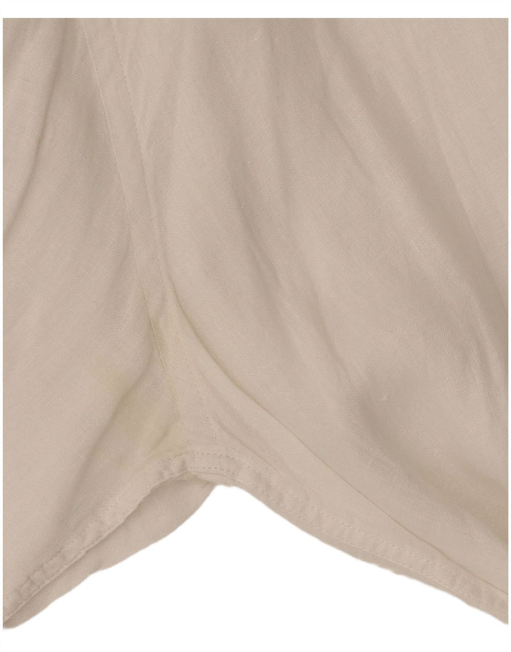 Camisa masculina TOMMY HILFIGER regular fit grande linho branco