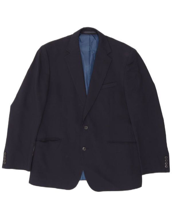 Jaqueta blazer masculina de 2 botões Marks & Spencer Reino Unido 42 grande azul marinho