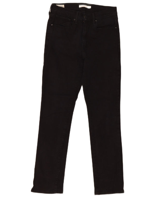 Calça jeans feminina Levi's 724 High Rise Straight W30 L29 algodão preto