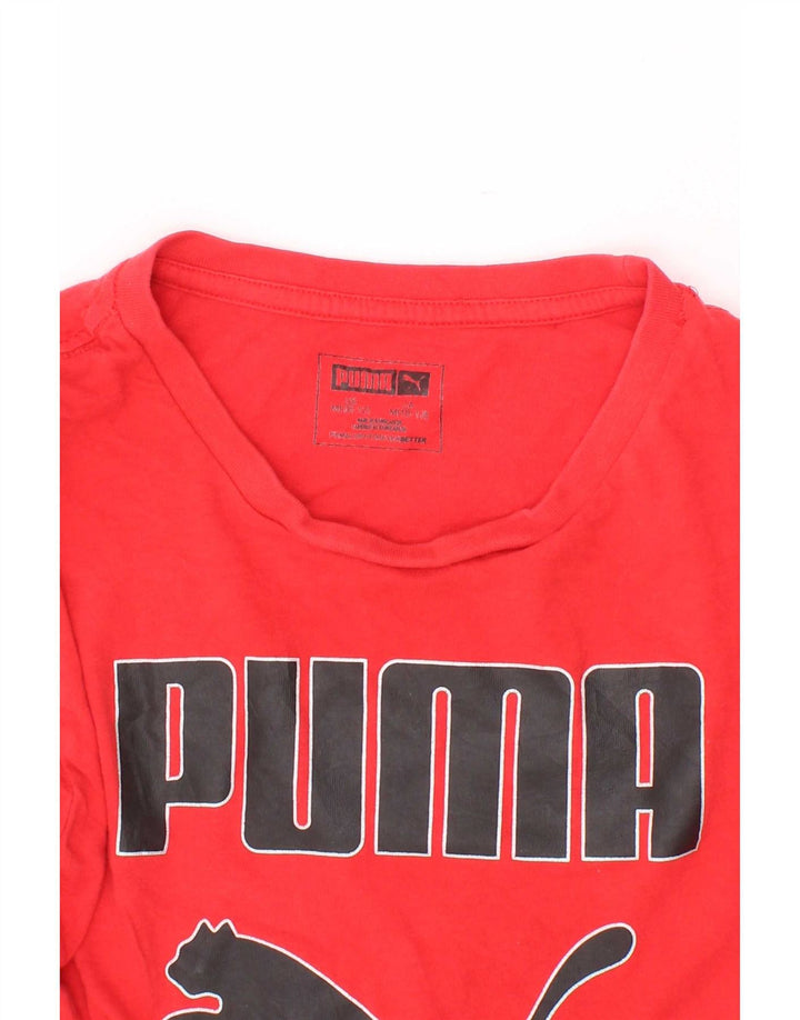 Camiseta Puma Boys Graphic Top 10-11 Anos Médio Vermelho