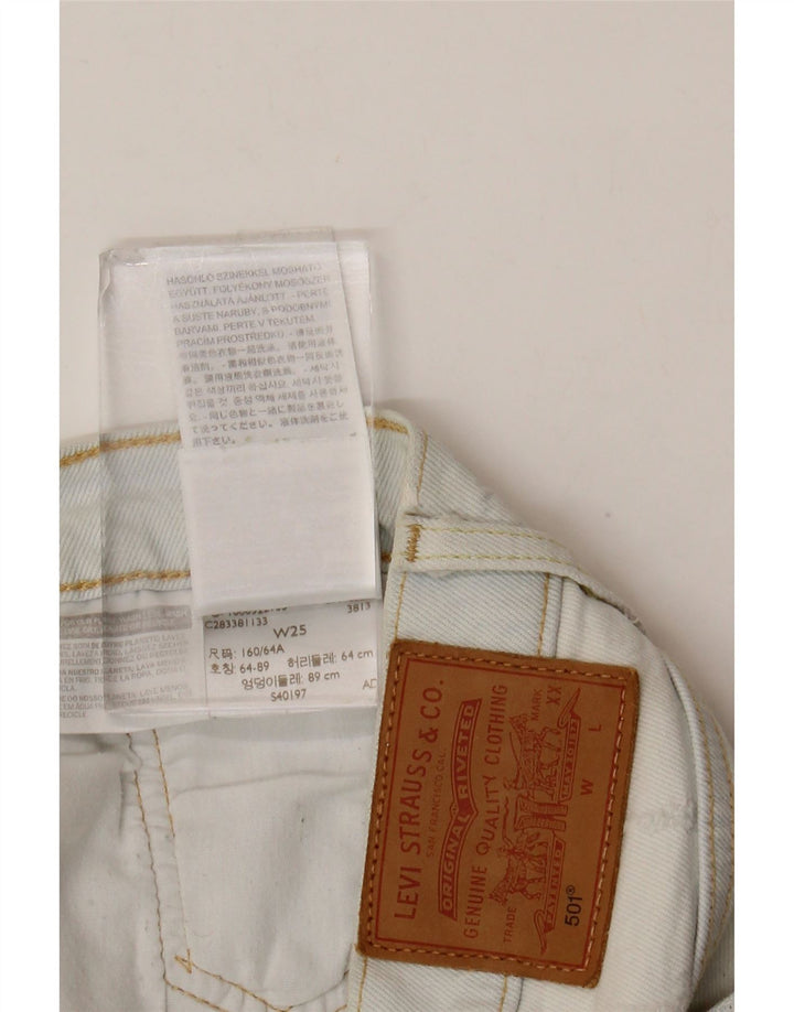 Shorts jeans feminino Levi's 501 W25 XS azul algodão