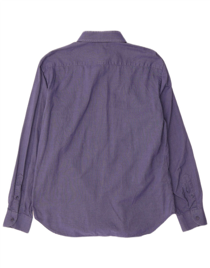 Camisa masculina Roccobarocco tamanho 17 43 XL algodão azul