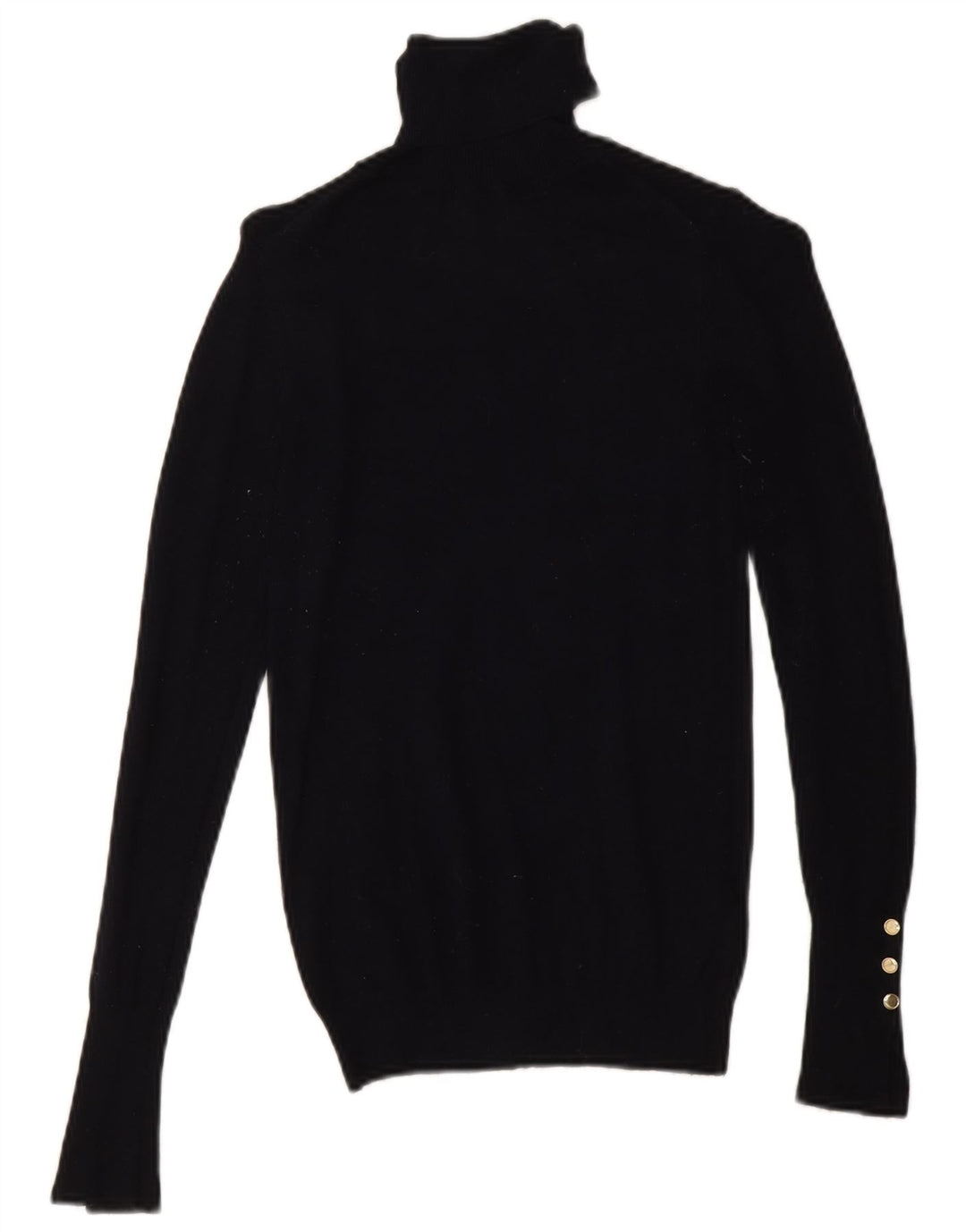Suéter feminino Zara com gola redonda e viscose azul marinho pequeno Reino Unido 8
