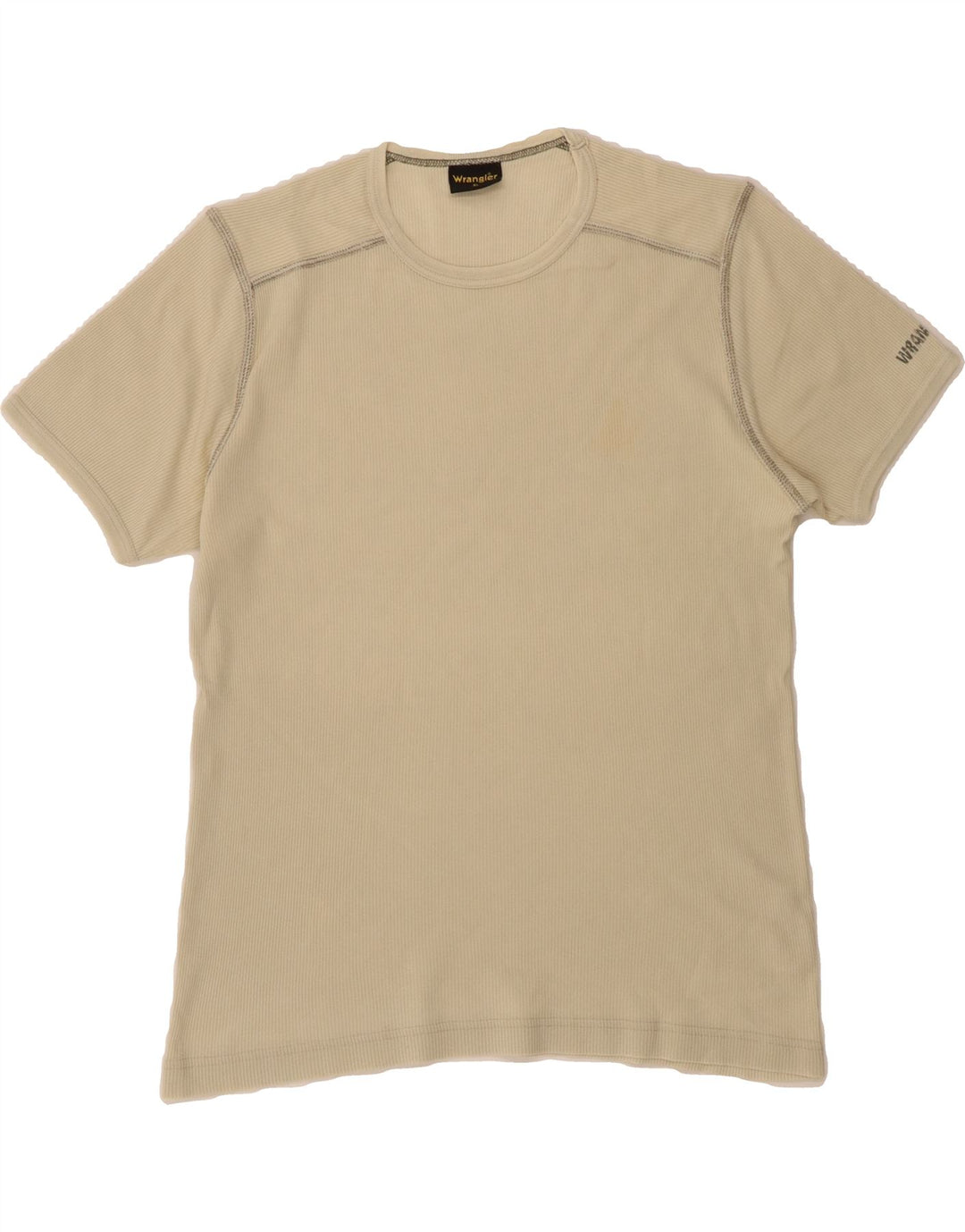 WRANGLER Womens T-Shirt Top UK 18 XL Beige Cotton Vintage Wrangler and Second-Hand Wrangler from Messina Hembry 