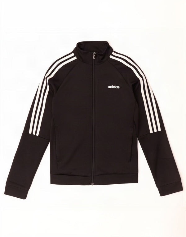 Adidas Womens Climalite Tracksuit Top Jacket UK 4/6 XS Preto Poliéster