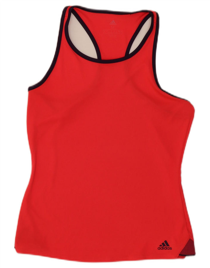 Adidas Womens Vest Top UK 12/14 Médio Vermelho