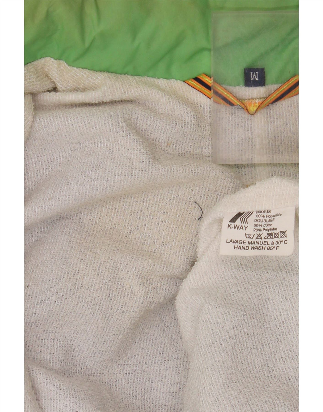 Jaqueta corta-vento masculina K-WAY UK 38 poliamida colorblock roxo médio