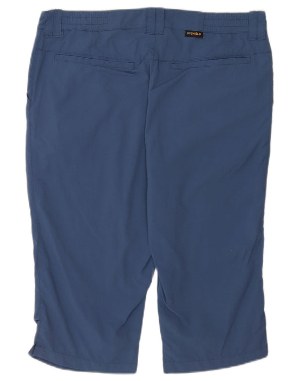 Shorts chino feminino Jack Wolfskin UK 12 médio W32 azul poliamida