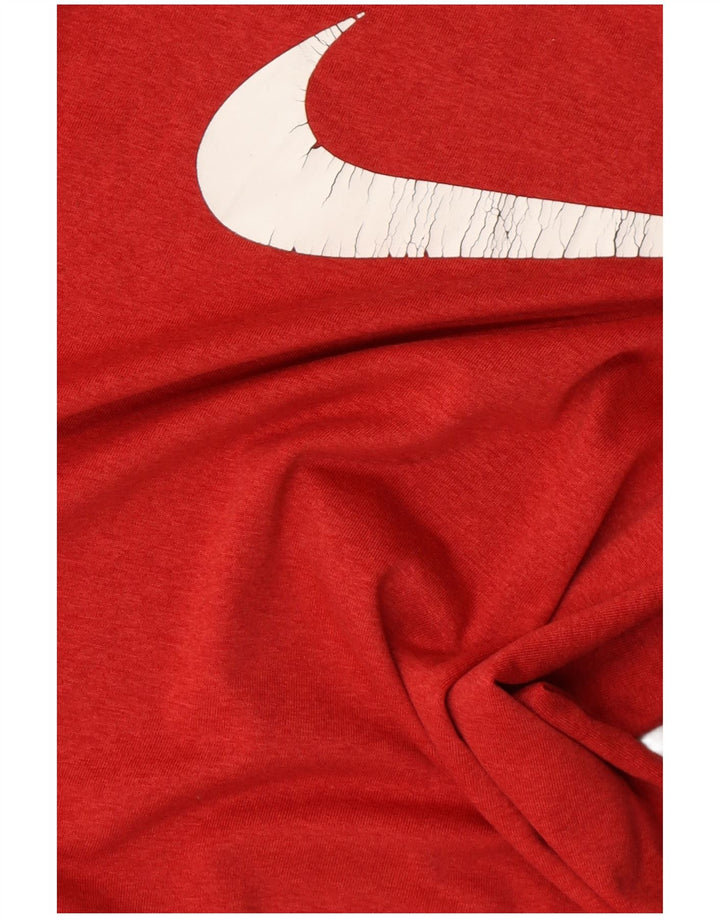 Camiseta Nike Boys Dri Fit Graphic Top 12-13 Anos Grande Poliéster Vermelho
