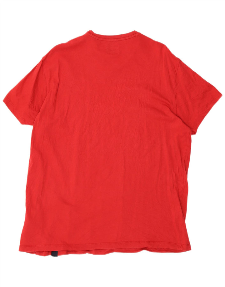 Camiseta feminina ARMANI JEANS Regular Fit UK 22 3XL algodão vermelho