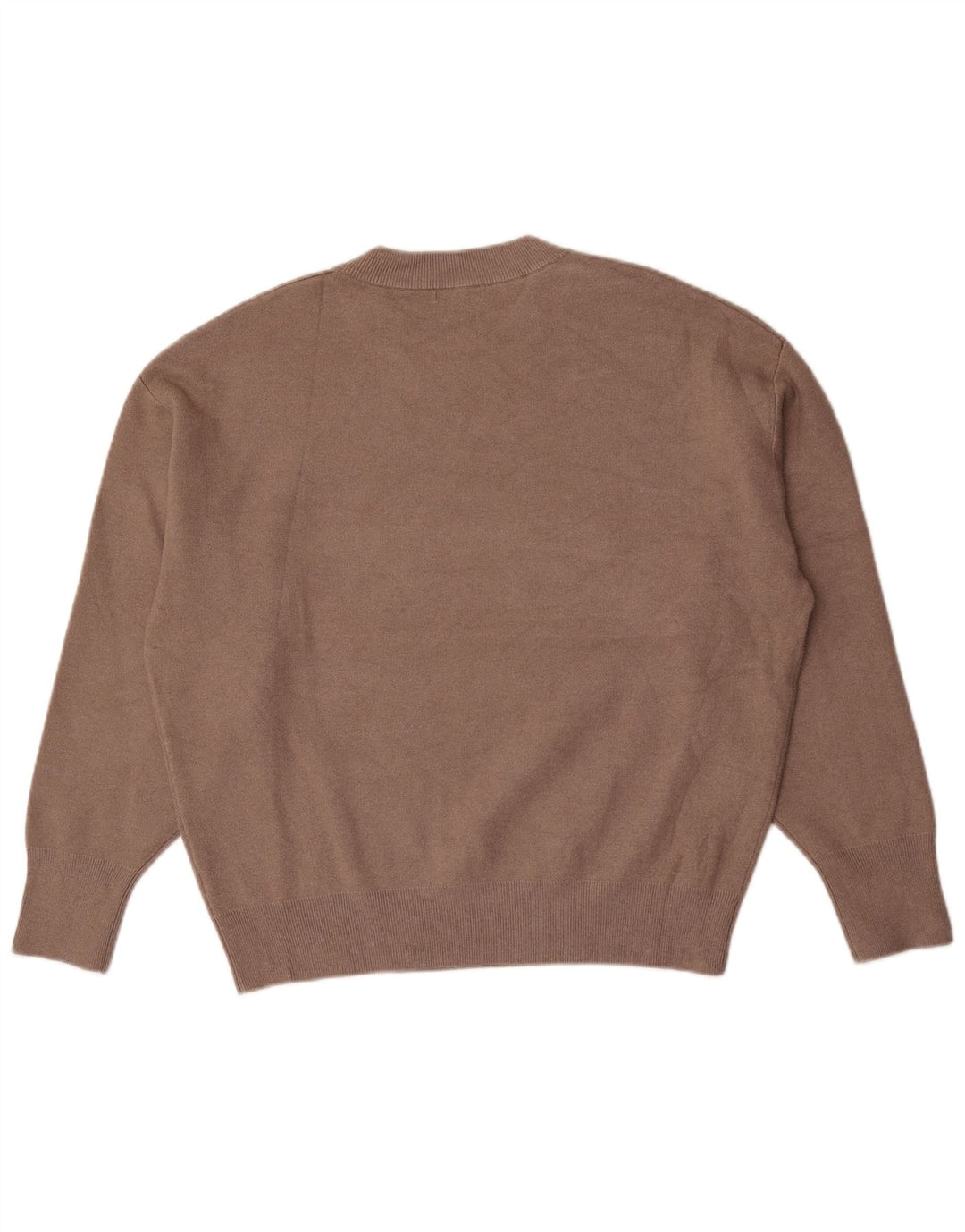 Suéter masculino Massimo Dutti com gola redonda e gola redonda grande cinza