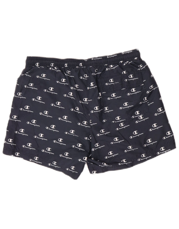 Shorts de natação masculino Champion Graphic azul marinho médio poliéster