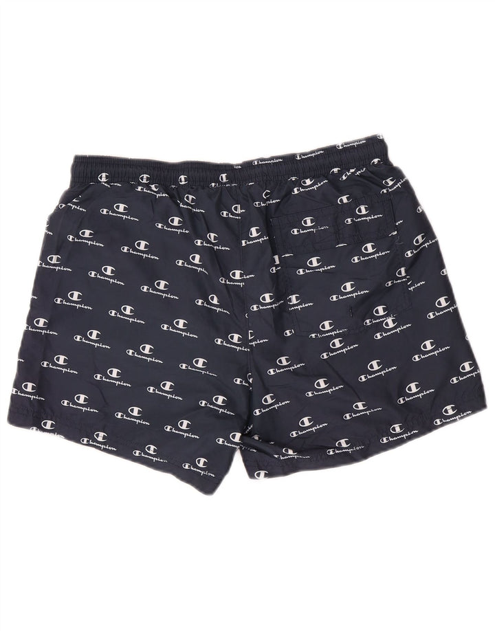 Shorts de natação masculino Champion Graphic azul marinho médio poliéster