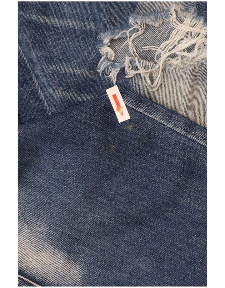 Replay Calça Jeans Feminina Katewin Distressed Slim W32 L32 Azul Algodão