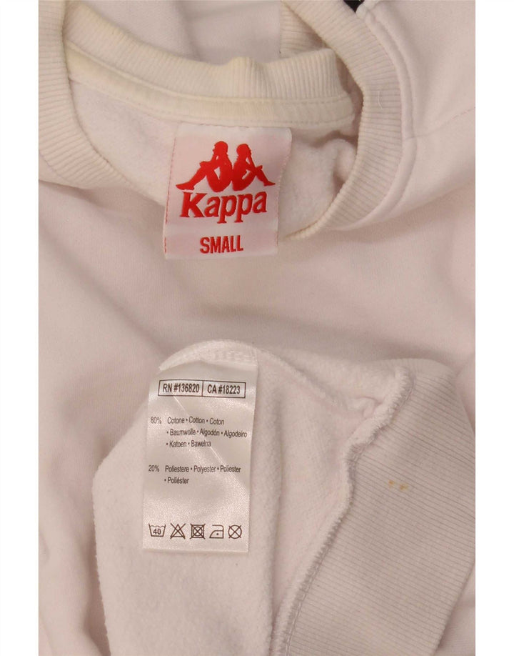 Kappa moletom gráfico masculino jumper pequeno branco colorblock algodão