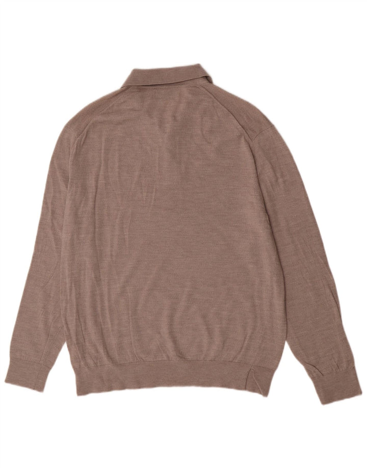 Suéter masculino Marks & Spencer Autograph Polo com gola XL bege