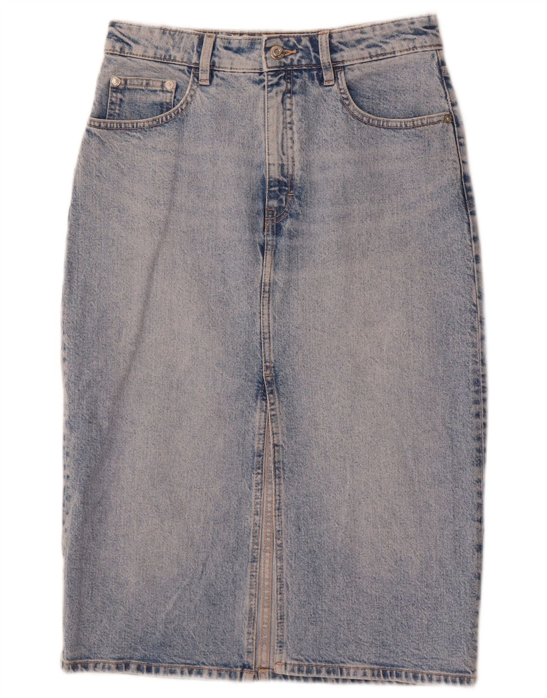 Saia jeans feminina Zara médio W28 algodão azul